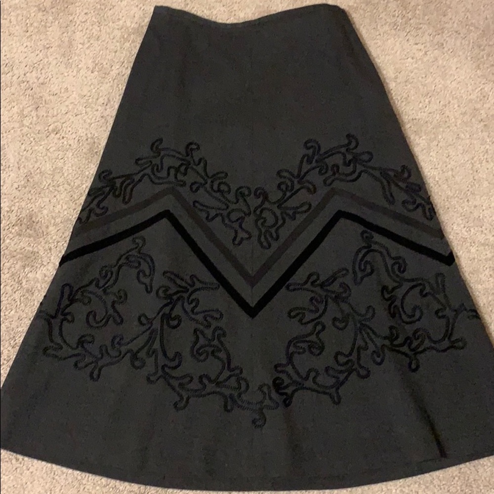 Ann Taylor Loft dark gray skirt